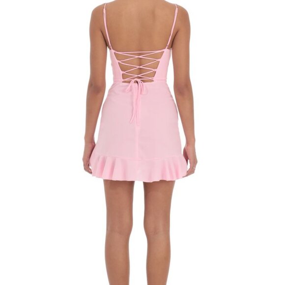 Lucy in the Sky - Sequin Lavender Homecoming Dress - Picture 2 of 4